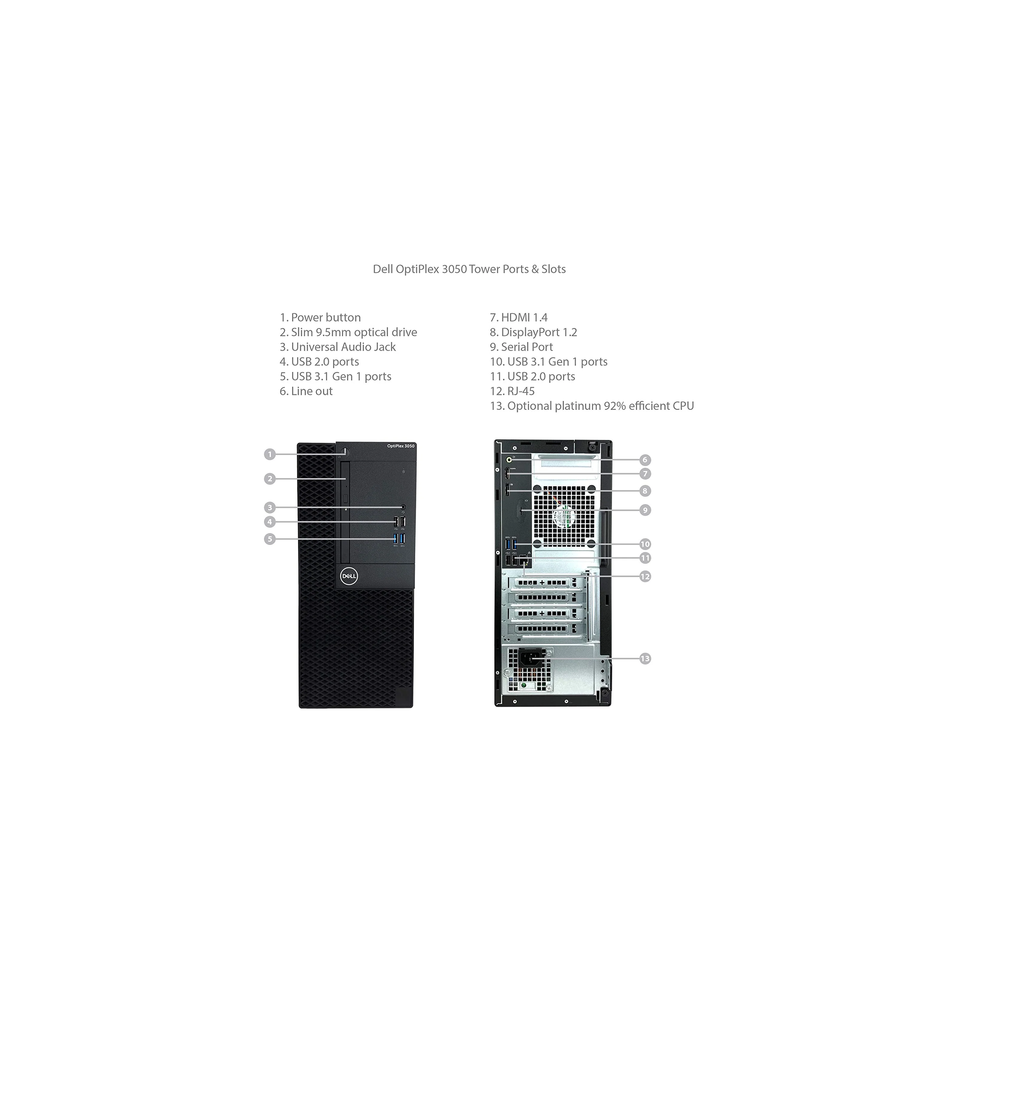 Dell Optiplex 3040 Tower Desktop Intel i5-6500 3.20 GHz 16GB 256GB SSD Windows 10 Pro Refurbished - Image 5