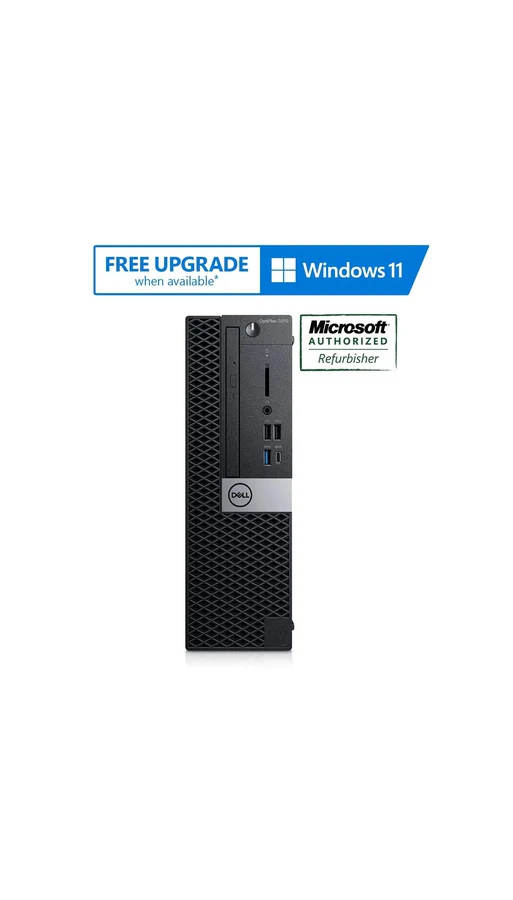 Dell OptiPlex 7070 SFF Intel Core i5-9500 3.0GHz, 16GB RAM, 256GB Solid State Drive, DVDRW, Windows 10 Pro - Refurbished