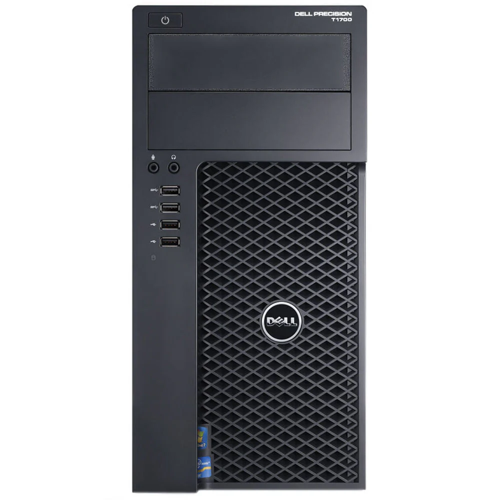 Dell T1700 Tower Core i7-4770 3.4GHz 32GB 1TB SSD DVD Win 10 Pro (Refurbished)