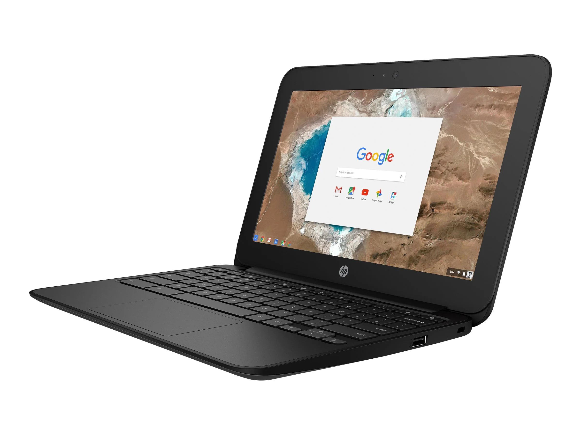 HP  G5 11" Chromebook 11 Intel Celeron N3060 1.6 GHz, 2GB RAM, 16GB Solid State Drive, Webcam, Chrome OS - Refurbished - Image 3